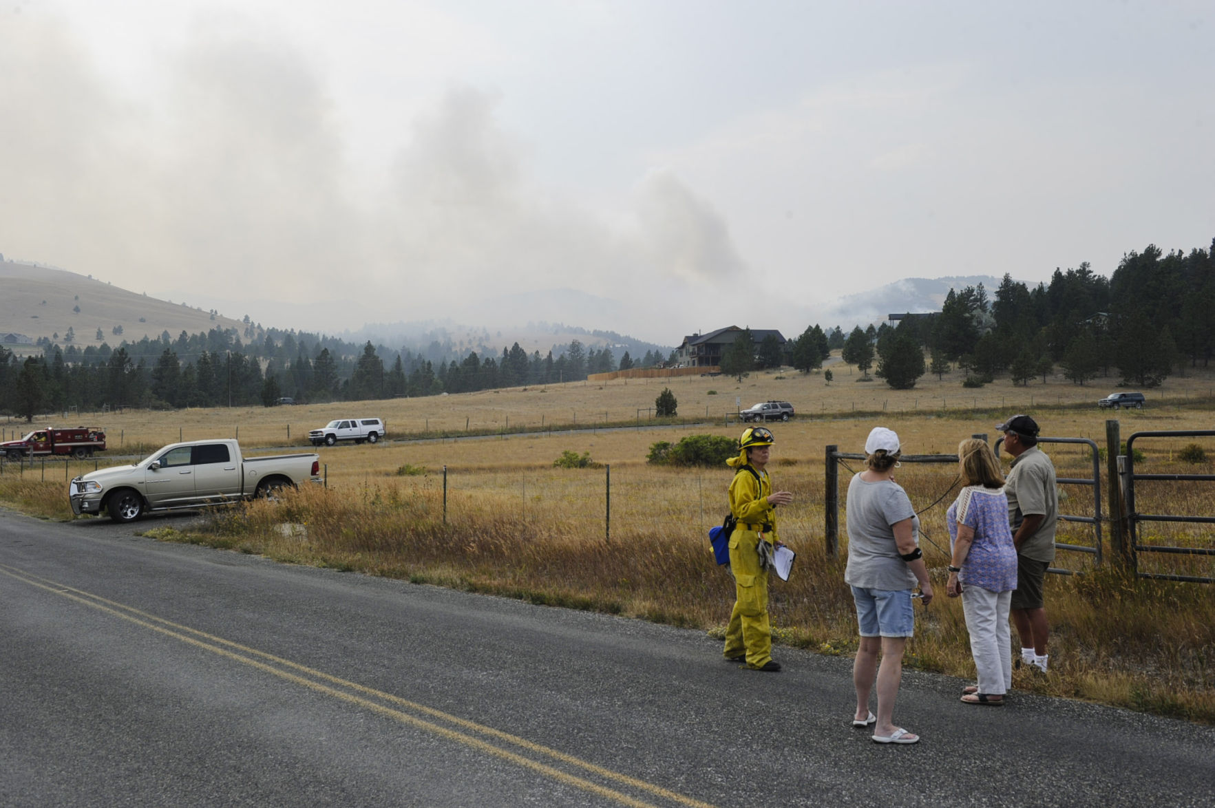 Roughly one hundred personnel and multiple aircraft help battle a lightening caused fire south of Helena Thursday afternoon.